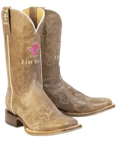 Tin Haul Women's Cacatillow Western Boot Broad Square Toe - 14-021-0102-5088 Ta