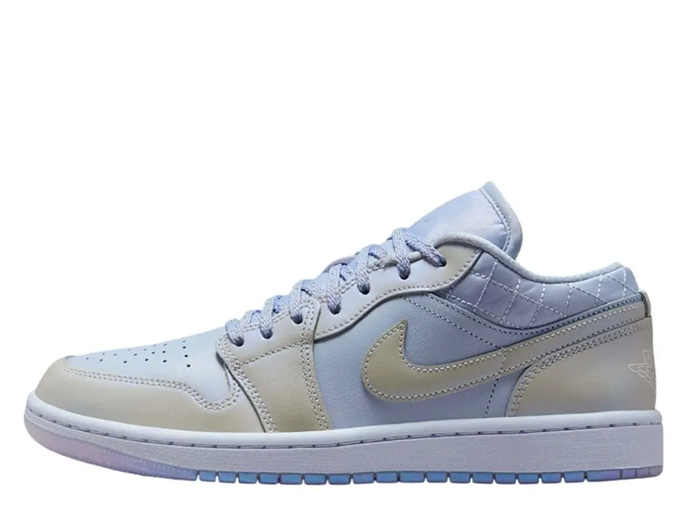 Nike Air Jordan 1 Low SE Ghost Pearlized Quilt IM5129-010 Women's Fashion Sneaker New