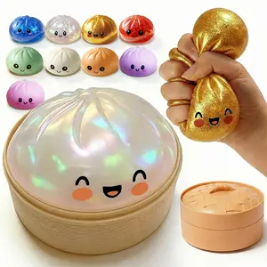 Glitter Series Expressive Big Dumpling Squishy - Blind Box,Soft TPR Material, Stress Relief, Unboxing Surprise, rare squishy. Random Style per Pack.Squishy Dumpling Stress Balls for Adults,Perfect for graduation, great for students to exchange gifts.