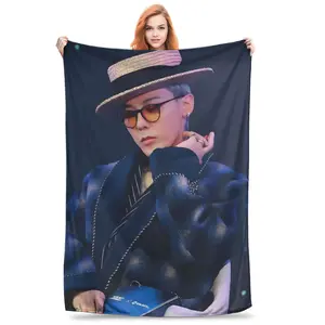 Soft Blanket with the Image of Bigbang's G-Dragon, Ideal for Home, Bedroom, Sofa, Picnics, Travel, and the Office.