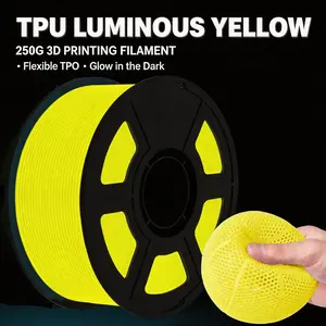 Filajoy Durable Glow-In-The-Dark Tpu Thread 1.75mm 250g (0.55lb), Flexible Self-Luminous Material, Excellent Impact Resistance, Creative Gift