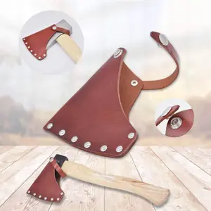 Leather Axe  Leather Handle Guard Brown Hatchet Case Protector Handmade Leather Hatchet Head Sheath  Camping Accessories