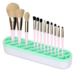 Silicon Nail Brush Makeup Brush Display Stand Rack Storage Case Brush Drying Shelf Brush Holder Make UP Holder Organizer