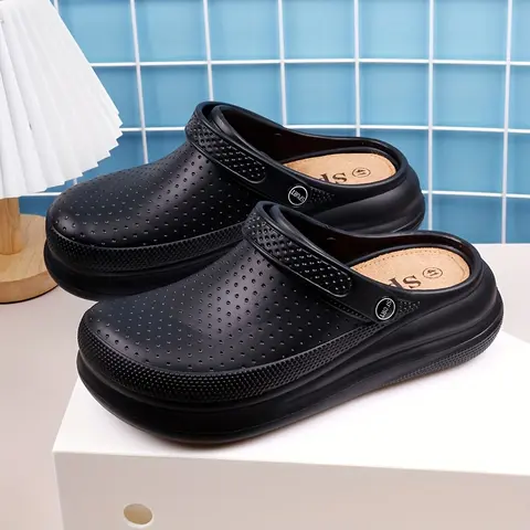 Men's Lightweight Waterproof Non-Slip Footwear - Casual Clogs with Comfortable EVA Insole, Minimalist Closed Toe, Breathable All-Seasons Shoes for Garden Use, Women's Beach Slide Slippers