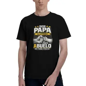 Funny Grandpa Shirt, Gift For Grandfather, Ser Papa Es Un Honor Ser Abuelo No Tiene Precio Spanish T-Shirt Menswear Casual Cotton Top Classic Fabric
