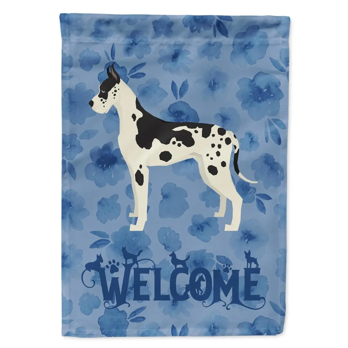 Carolines Treasures CK6246GF 11 x 0.01 x 15 in. Great Dane Welcome Flag Garden Size