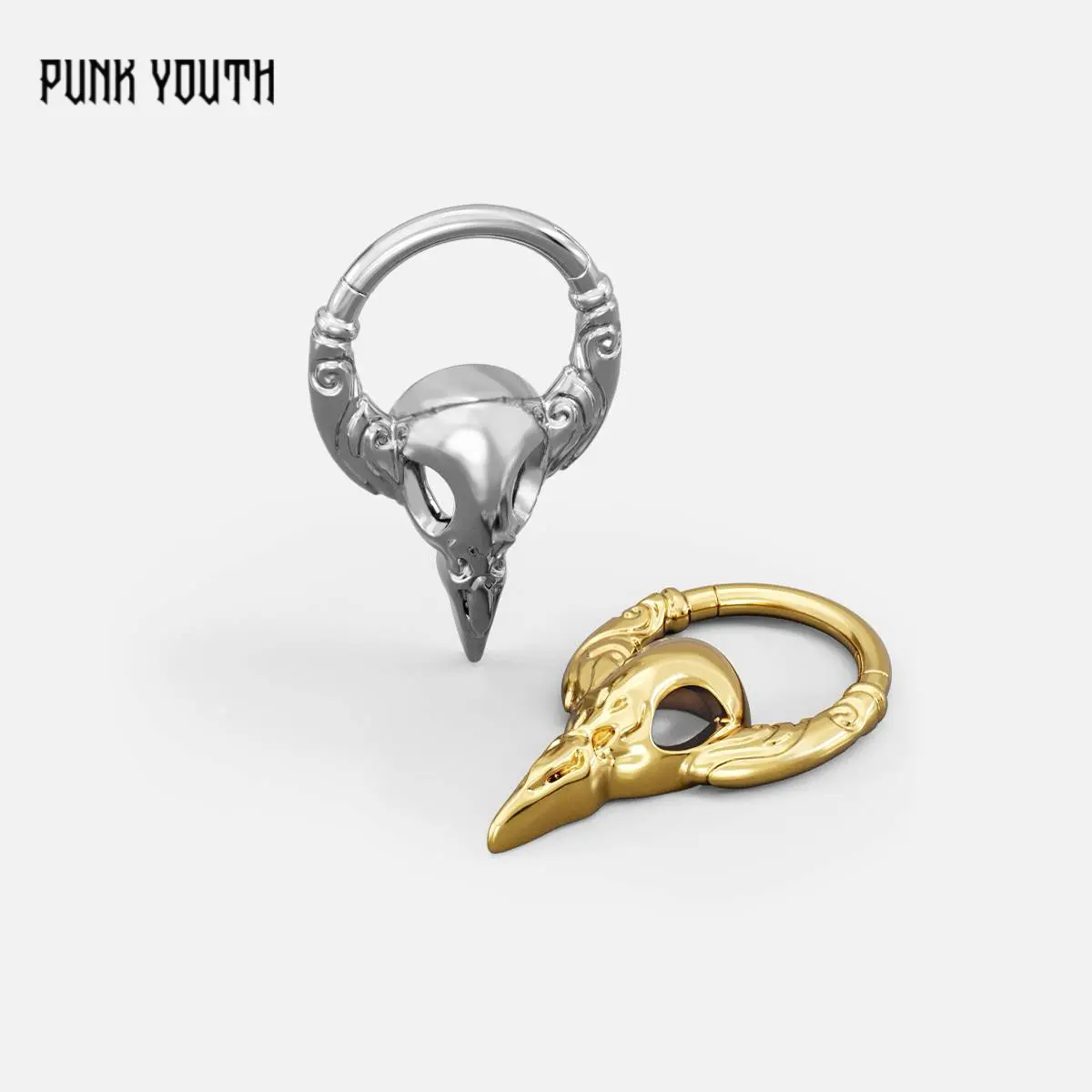 GOTHIC RAVEN CLICKER Nose Ring