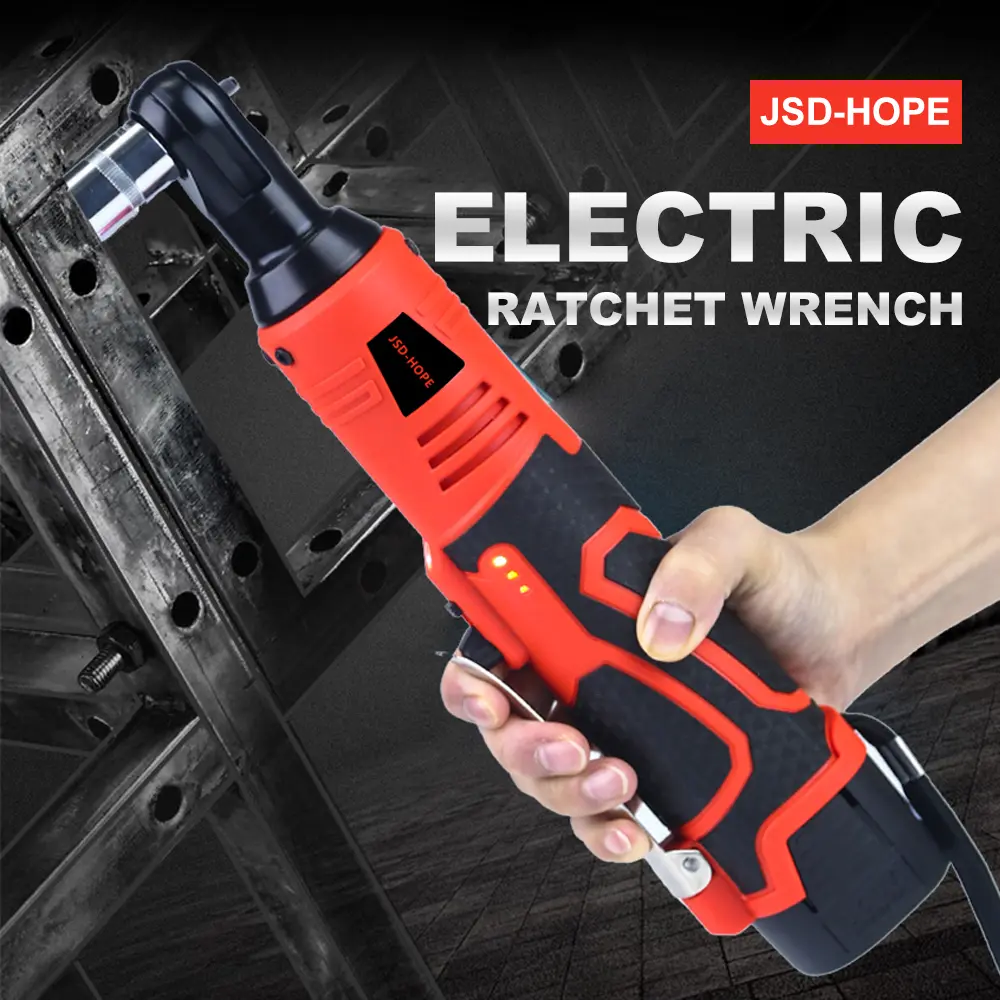 Electric Right Angle Wrench, Ratchet Wrench With LED Light, Removal Screw Nut Car Repair Tools, Power Tools, Impact Wrench Cordless Power Tools Hardware Torque Wrench,