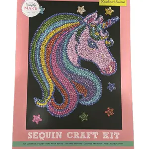 Sequin Craft Kit Set, Butterfly, Unicorn, DIY Craft