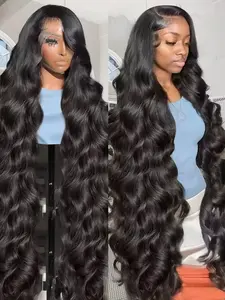 32 36 Inches Brazilian Body Wave Lace Frontal Wig 32 36 Inches13x4 13x6 HD Transparent Lace Front Human Hair Wigs For Women Pre Plucked With Baby Hair