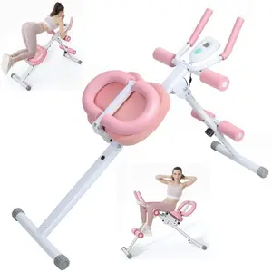 Jointlycreating Ab Machine with LCD Display & 5 Adjustable Levels Portable Home Gym Equipment for Core Workouts Thickened Foam Handles for Enhanced Comfort and Support Ideal for Effective Training at Home
