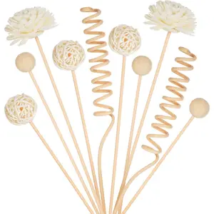 Reed Diffuser Stick, 10 count 10Inch  Rattan Flower Reed  Diffuser Set,  Diffuser Replacement Rattan Sticks Home Decor (Primary Color)