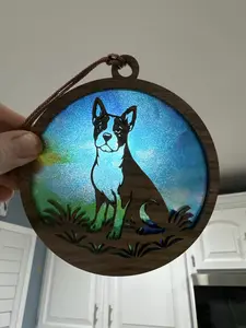 Boston Terrier Suncatcher for Sunny Window