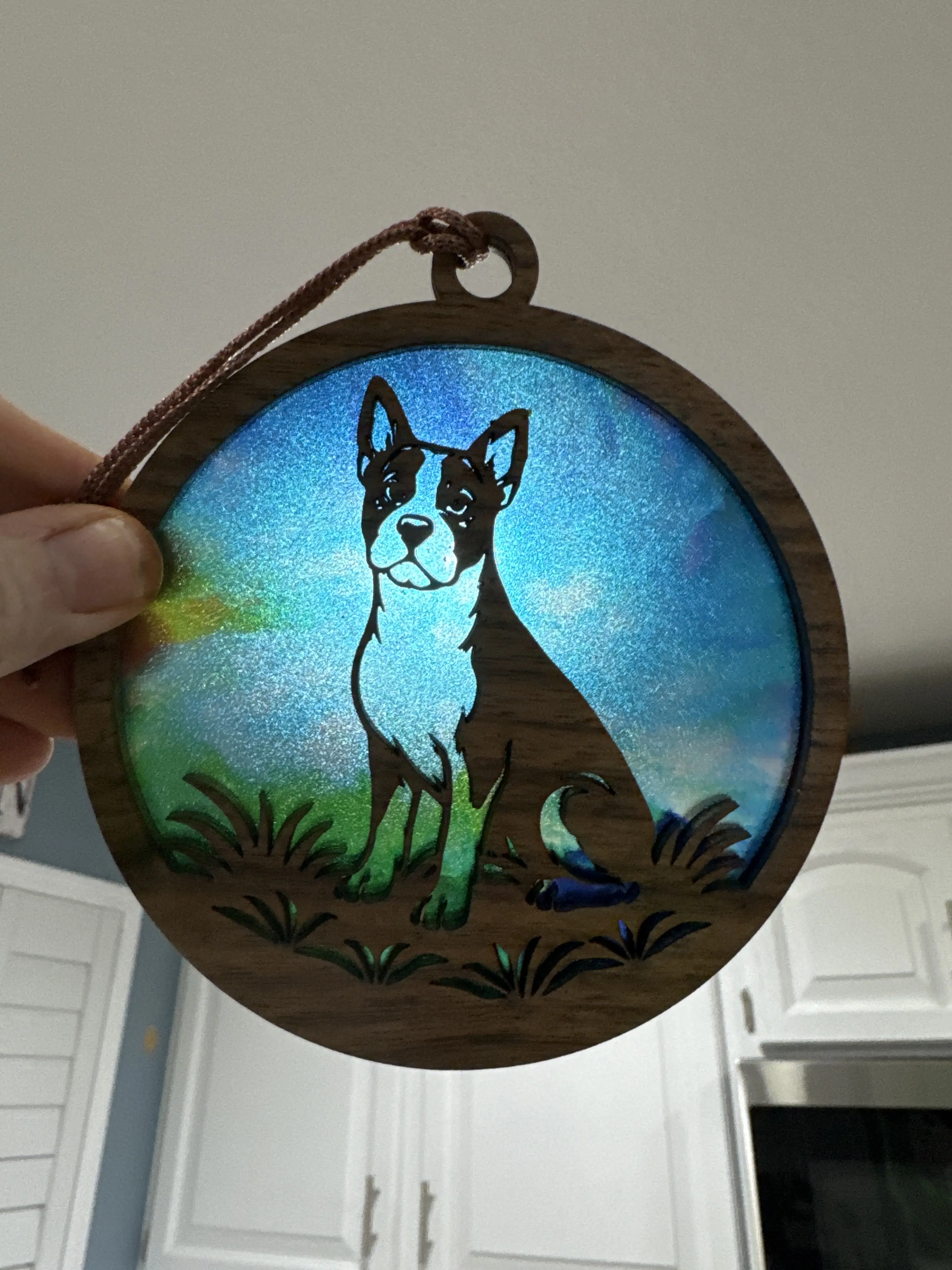 Boston Terrier Suncatcher for Sunny Window