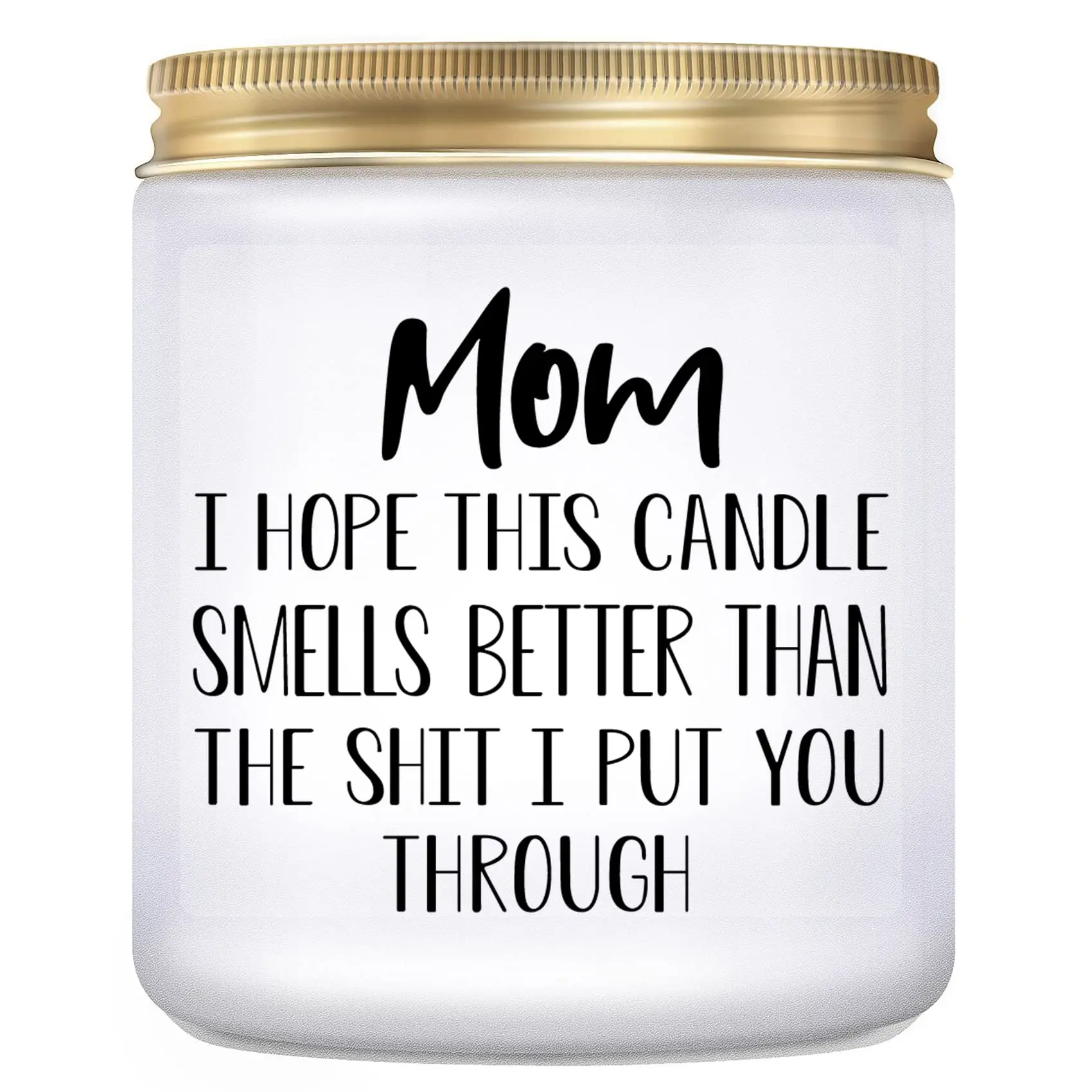 Lavender Scented Household Candle - Clean Smokeless Burn, 50-Hour Burn Time, Aromatherapy Sleep Aid, Home Decor with Decorative Warmer Lamp, Air Freshener, Ideal Mother’s Day/Birthday Gift for Mom from Child