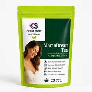 MamaDream Tea for Menstrual Health 100% Organic Regular Cycles Mood Balance 20 Bags