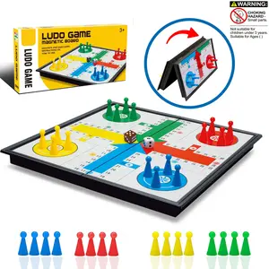 Dice Board Game Set, Foldable Chessboard Portable Lightweight Travel Game Set, Strategy Board Games for Children and Adults, Ideal for Family Game Interaction
