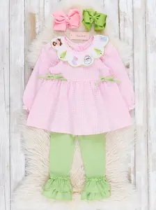 Gingham & Lime Embroidered Holiday Outfit