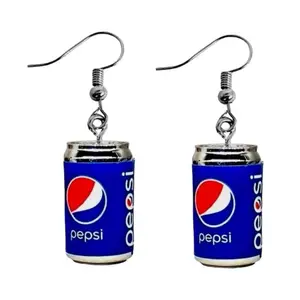 Pepsi Drink Earrings - High-Quality Miniature Can Jewelry for Soda Enthusiasts