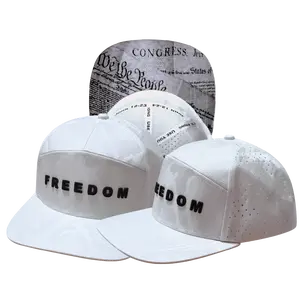 FREEDOM Hat - White Camo - Flat Bill - Laser Mesh - Proceeds go to TPUSA