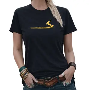 Surfing Fan Tee with Simple Surfer Design – Ideal Beach Lover Gift