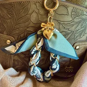 Jade Green Twilly Chain with Brass Tone Heart Charm Phone or Keychain Wristlet or pink with Eiffel Tower charm Fashion Accessory for Stylish Outfit