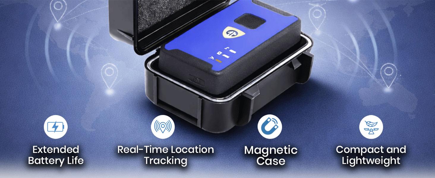 Magnetic GPS Vehicle Tracker – 4G Real-Time Tracking Device for Cars, Trucks & Assets, Discreet & Waterproof Design