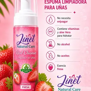 Linet Natural Care Alcohol-Free Strawberry Essence Nail Cuticle Cleanser