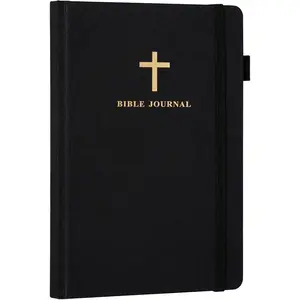 Prayer Journal for Men, Sermon/Scripture/Bible Notebooks for Note Taking, 4 Months Bible Verse Mapping Journal, Christian Gifts for Men-(5.6 * 8.5") Black