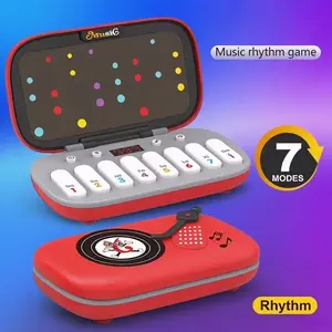 Rhythm Electronic Piano Pocket Keyboard, Speed Push Adventure Music Box, Kids Intelligence Toy, Finger Press Dancing Machine