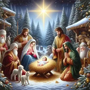 New DIY 5D Diamond Painting Kit, Jesus Theme Full Drill Mosaic Art, Home Wall Decor Gift, Handmade Gifts, Large Size, Model Xinghao T010