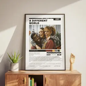 REDWOODSTOSEA A Different World (1987) TV Poster | Hillman College Wall Art | 90s Black Sitcom