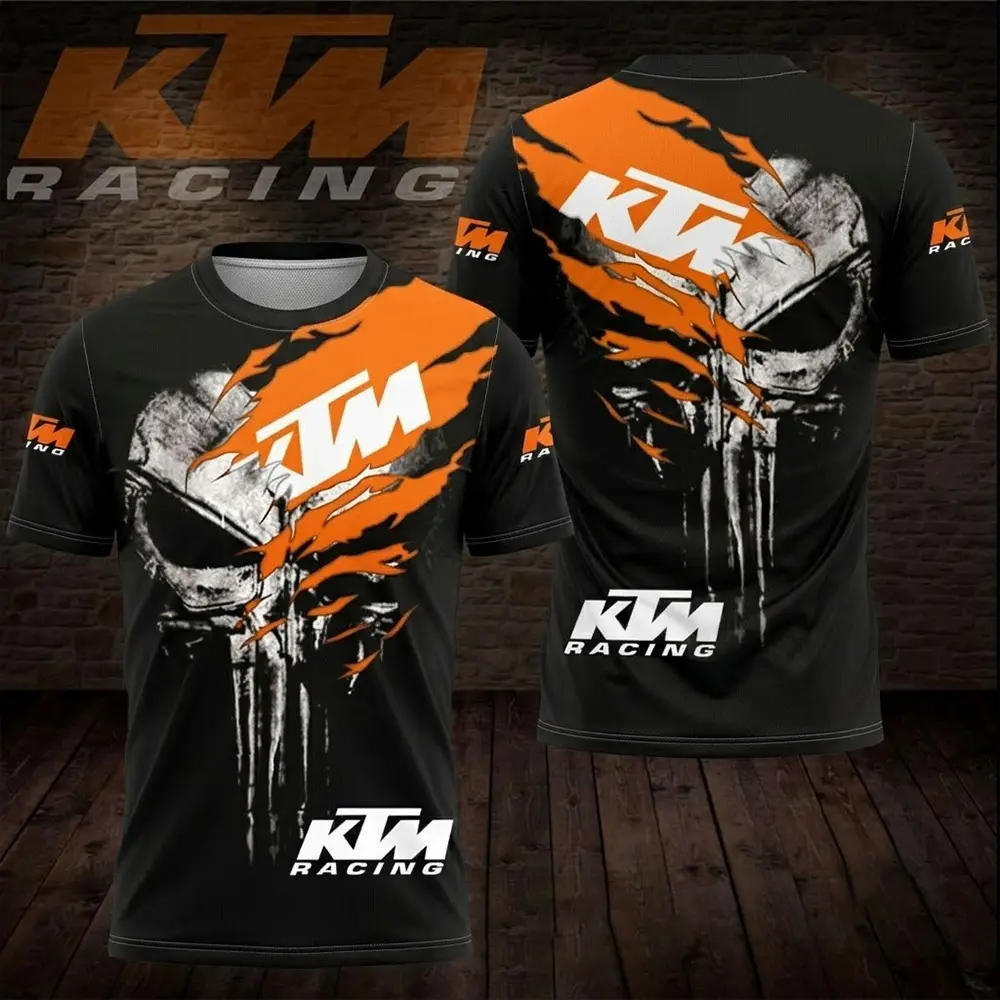 KTM #4 Motorsport Racing 3D Jersey Shirt for Men Women, Performance Athletic Tee, Breathable Sports Jersey, Speed Racing Graphic Shirt, Lightweight Crew Neck Casual Racing Fan Apparel
