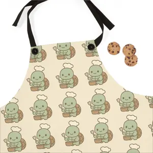 Cute Chef Turtle Apron | Fun Cooking Gift, Kitchen Accessories, Baking Apron, Cute Design, Animal Lover's Gift, Foodie Apron