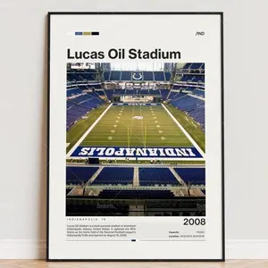 Lucas Oil Stadium Poster, Sports Poster, Football Fan Gift Print