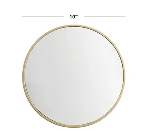 3-Piece 10" round Wall Mirror Set, Gold
