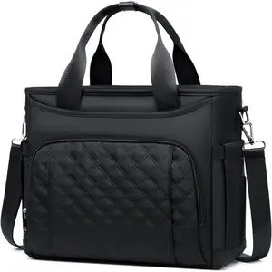Insulated Lunch Bag for Men Women, Lunch Box, Lunch Tote for Work, Large Leak Proof Cooler Bag with Removable Strap,  Adult Lunchbag, Picnic, Office, Beach, Black