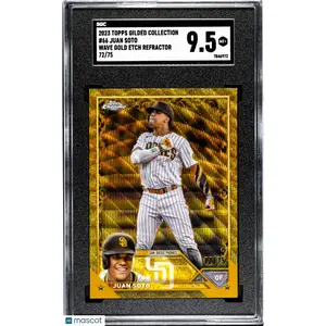 2023 Topps Gilded Collection Juan Soto #66 Wave Gold Etch Refractor SGC 9.5