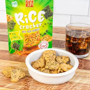 CHAO SUA Thai Crispy Rice Snack With Nori Seaweed 50g - Deliciously Crunchy & Authentic Nori Seaweed Flavor Perfect for Sharing Healthy Snacking Option - Bite