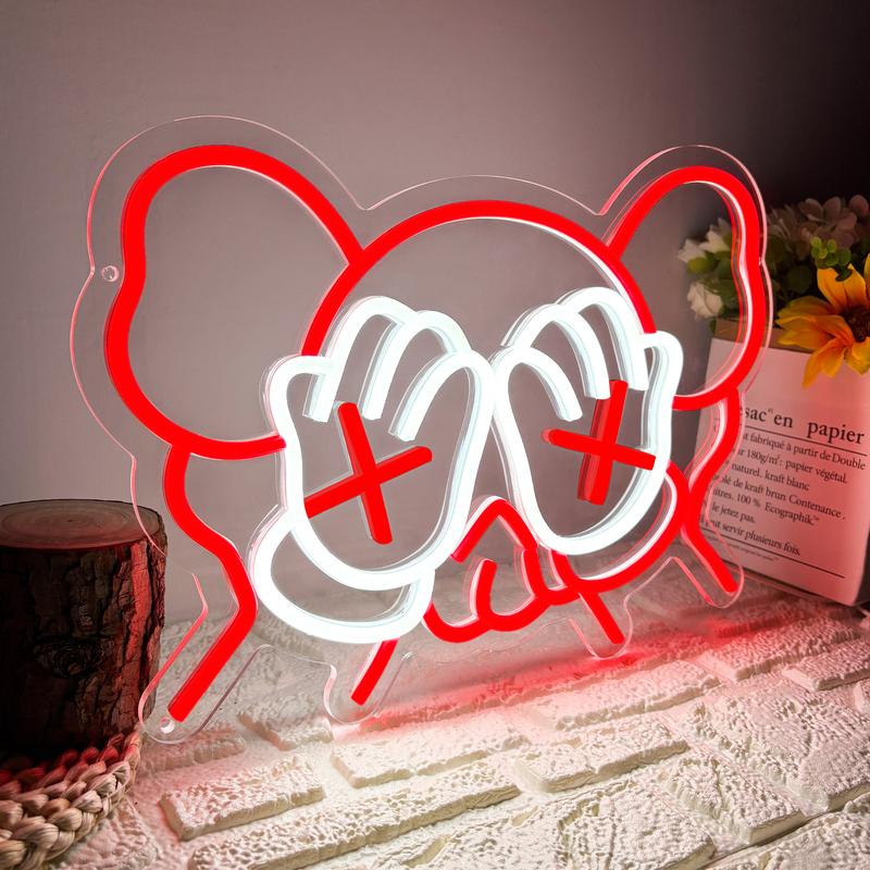 Kaws Led Neon Sign,Anime Neon Sign,Game Room Neon Sign,Custom Neon Sign,Retro Led Neon,Handmade Gift,Birthday Gifts