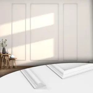 3 Sets Pre-Cut Wall Molding kit,Ready to Assemble Accent Molding Wainscoting Panels for Interior Walls Home Decor(3 Frames,Style1)