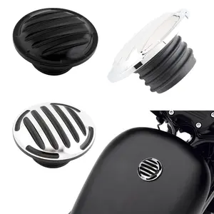 ForHarley Motorcycle Fuel Tank Cover, Electroplated Decorative Gas Cap Protector, Locking Lid for Sportster/softail/touring Models