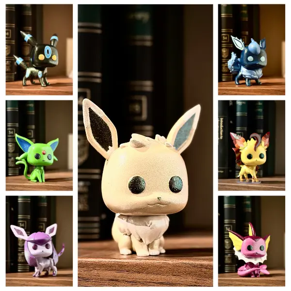 Custom SHINY Eeveelution Funko Pops