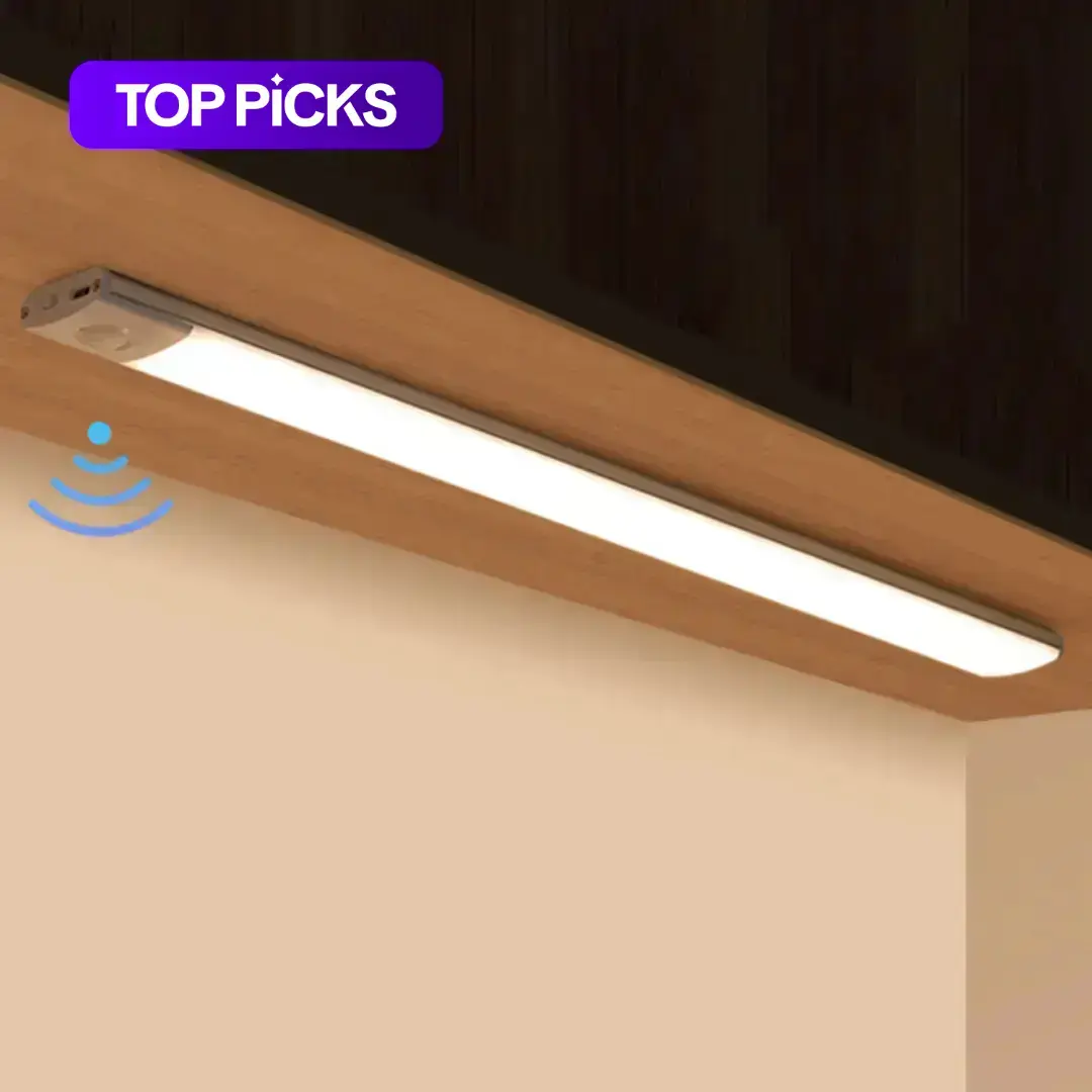 LED Motion Sensor Cabinet Light, Under-Cabinet Closet Light, Waterproof LED Strip Light for Kitchen, Bathroom, Stairway and Garage, Wall-Mounted LED Home Essential, Home Decor Lighting, Interior Led Lights, Ambient Lights, Atmosphere Light, Led Light Up
