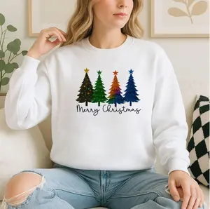 Personalised Merry Christmas Jumper,Christmas Nightmare Before Xmass Top,reinder,Elf,Sweater,festive holiday season, Lit Tree(SWT)