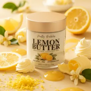 Lemon Butter - Herb infused (Face & Body Soufflé) -Bright, juicy hydration your skin can feel -Blue Lotus-Infused Bakuchiol  Citrus Limon (Lemon) Peel Oil Chamomile-Infused Murumuru Butter