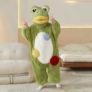 Funny Monster Wearable Blanket Set, 2-Piece Sleepwear & Shoes, Soft Coral Fleece, Comfortable Home Use, Party, Birthday Gift