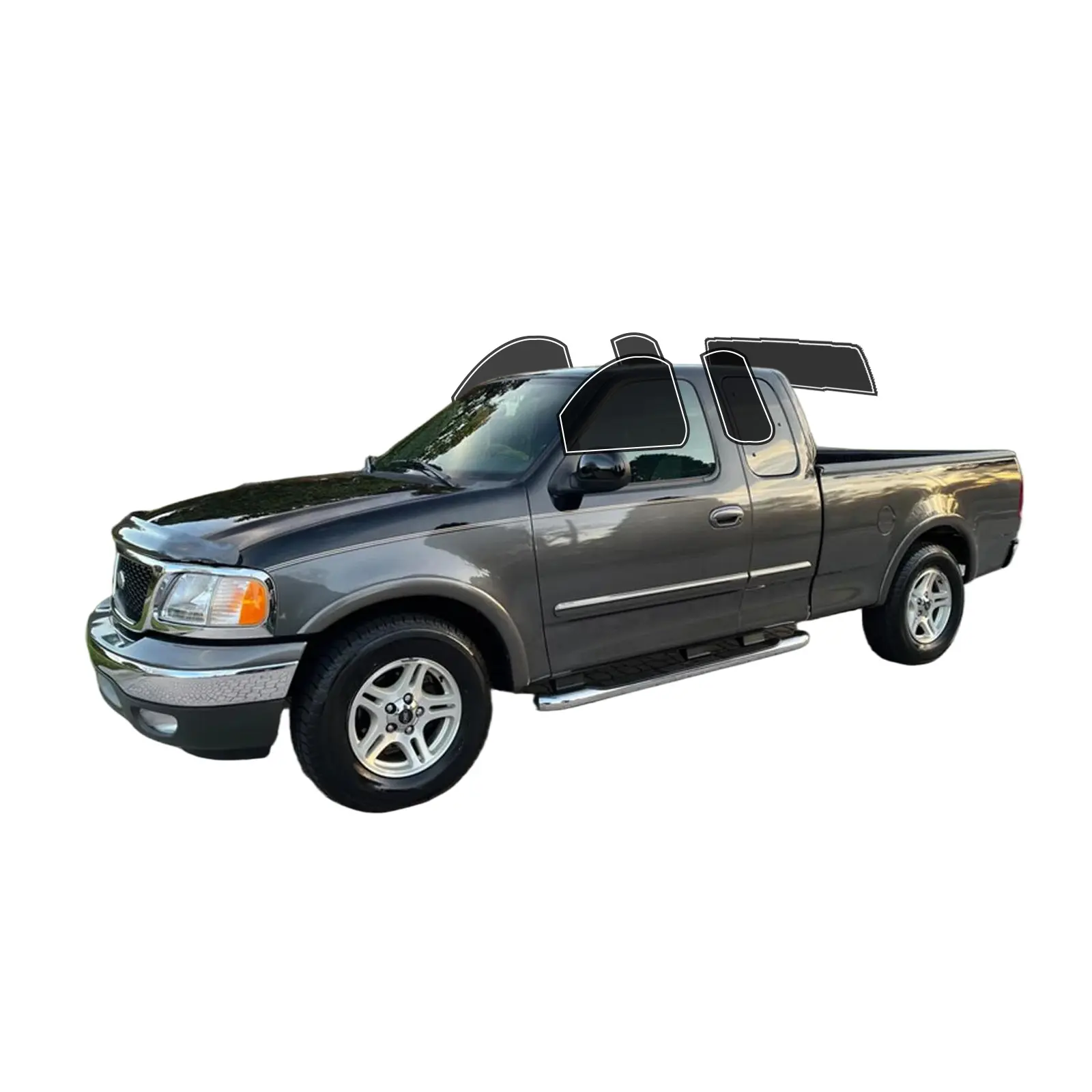 Precut Window Tint Film For Ford F150 Extended 1997-2003 Window 2Ply Anti-Shatter, UV Block, Privacy Protection, Easy Install, No Trimming Needed,Heat & Glare Reduction