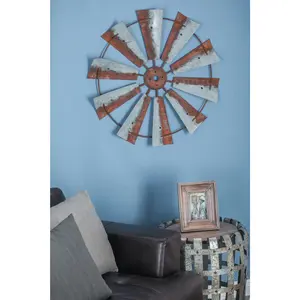 Windmill Metal Indoor Outdoor Home Wall Decor