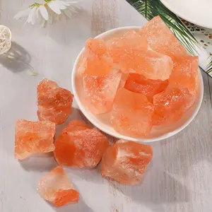 Natural Orange Rough Salt Gravel Healing Stone Ornament